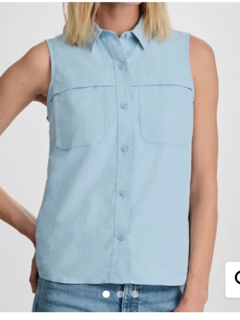 Eddie Bauer Women's Rainier Ripstop Sleeveless Shirt XL